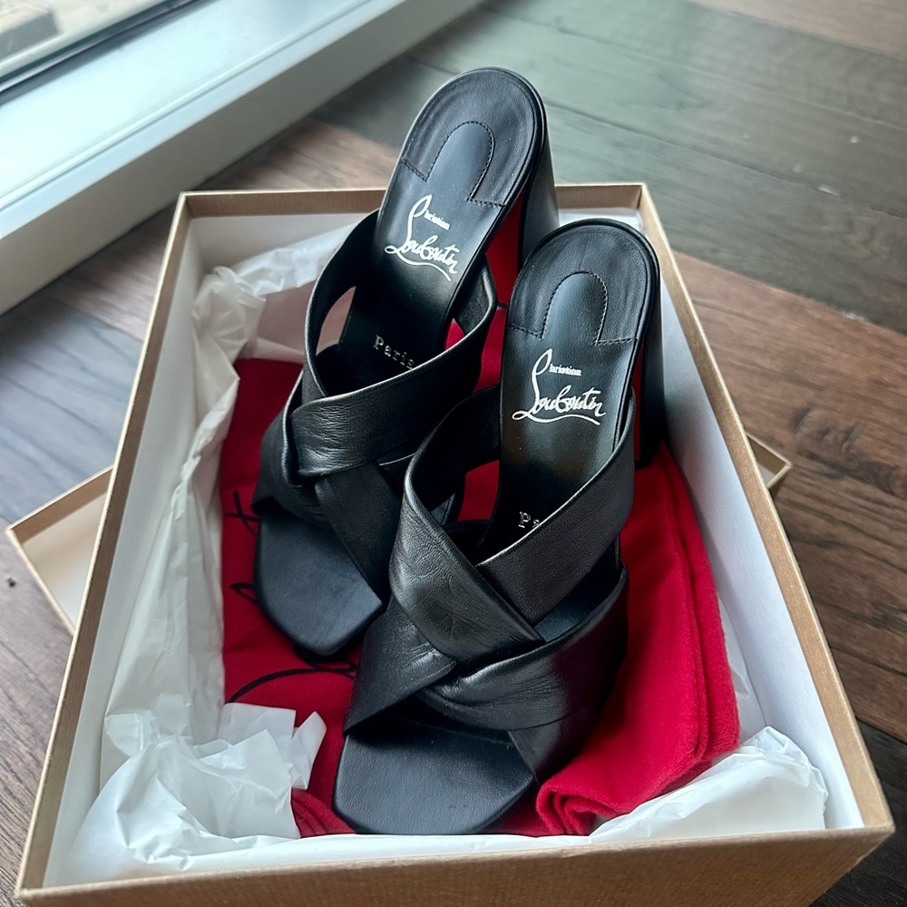 Christian Louboutin Disco Napa red sole mule sandals